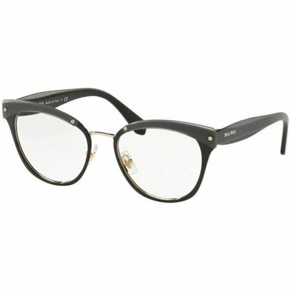 Miu Miu Cat Eye Style Eyeglasses Black W/Demo Lens